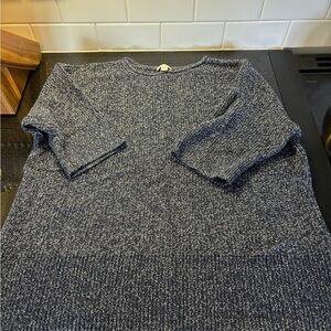 Gap XS half sleeve knit mock neck navy sweater